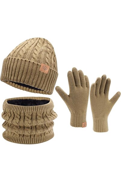 KOWVOWZ Winter Cap for Men and women, Winter Beanie Hat Scarf Touchscreen Glo...