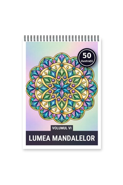 Legendary Gifts Carte de colorat, 50 de ilustrații Lumea mandalelor - Volumul...