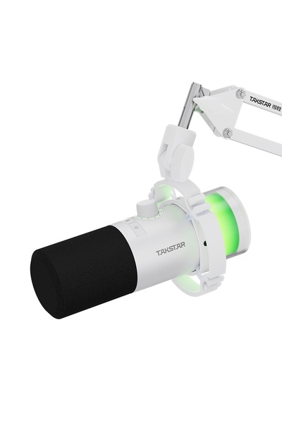 TakStar GX5 USB-C/XLR Beyaz Kondenser Mikrofon (Boom Arm Stand)