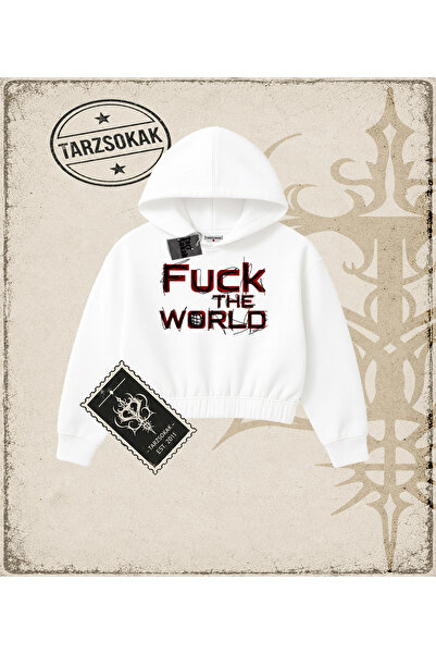 Tarzsokak Gotik & Grunge STREETWEAR FUCK THE WORLD_22 Bisiklet Yaka Sweatshirt