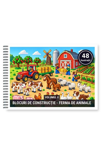 Legendary Gifts Carte de colorat, 48 de ilustrații Blocuri de constructie - F...