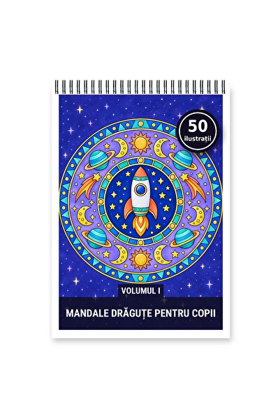 Legendary Gifts Carte de colorat, 50 de ilustrații Mandale dragute pentru cop...