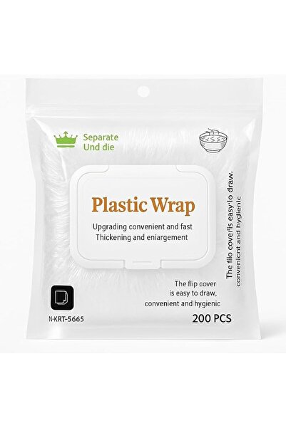 SAQOWARE 200 Pcs Stretchable Transparent Food Wrap, Food Covers | BPA-Free El...