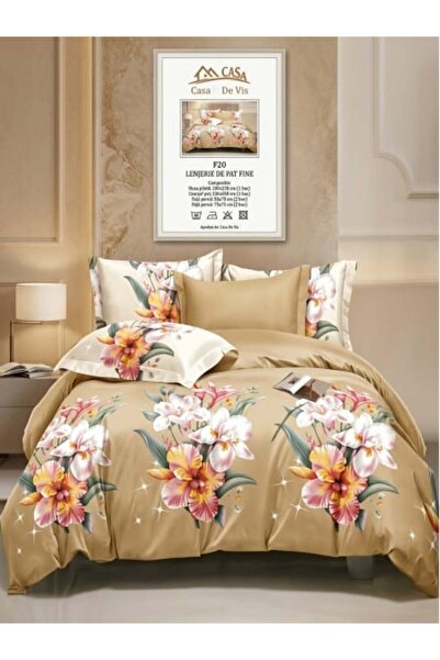 Casa de Vis Premium Finet 6,Piece Bedding Set Model F20 "Royal Orchids"