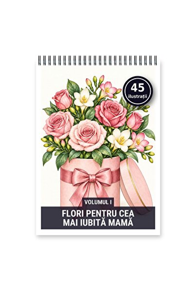 Legendary Gifts Carte de colorat, 45 de ilustrații Flori pentru cea mai iubit...