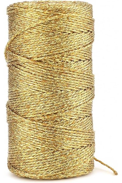 Generic (100 meters) Golden Baking Rope - Used for gift packaging, Christmas ...