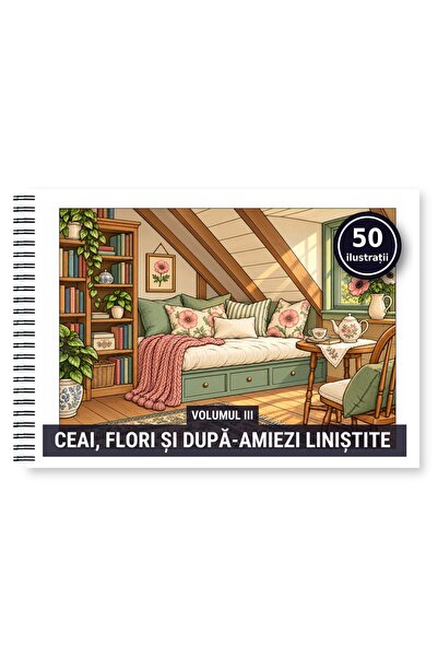 Legendary Gifts Carte de colorat, 50 de ilustrații Ceai, flori si dupa-amiezi...