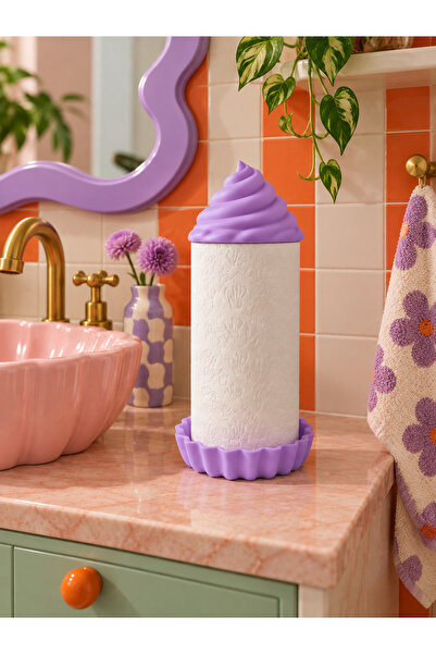 Dumledo Cupcake Paper Towel Holder |   Decorative Paper Towel Holder Bathroom...