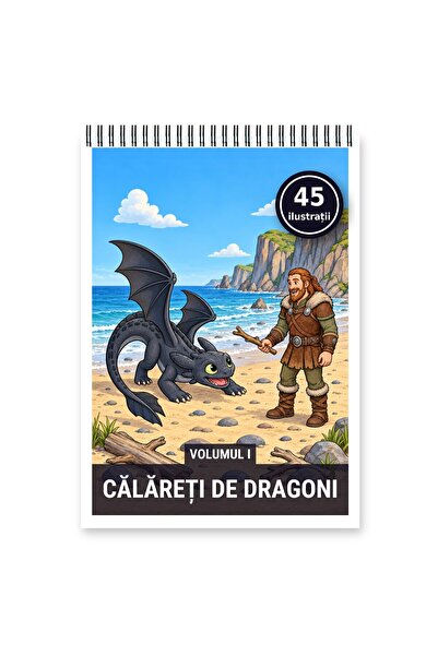 Legendary Gifts Carte de colorat, 45 de ilustrații Calareti de dragoni - Volu...