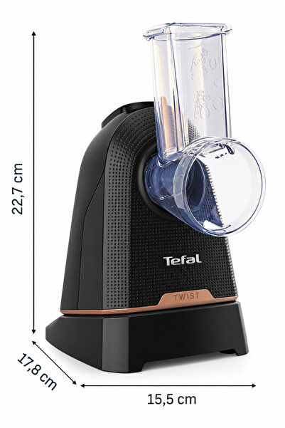 TEFAL Fresh Express Twist 5C Doğrama Dilimleme Rendeleme Bir Arada + İnox Mutfak Tartısı 2’li Set