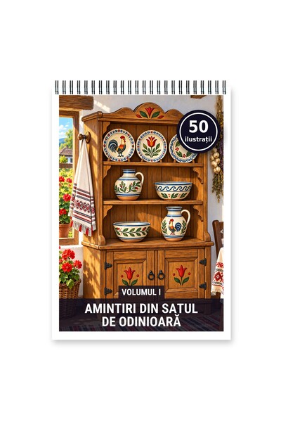 Legendary Gifts Carte de colorat, 50 de ilustrații Amintiri din satul de odin...