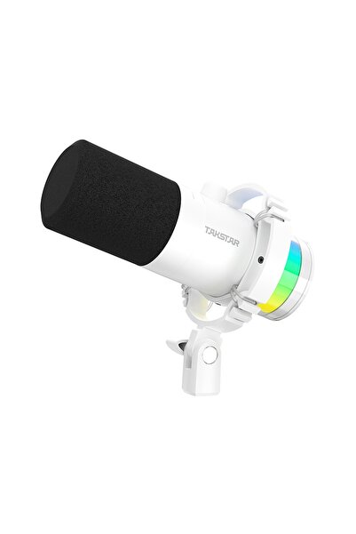 TakStar GX5 USB-C/XLR Beyaz Kondenser Mikrofon (Boom Arm Stand)