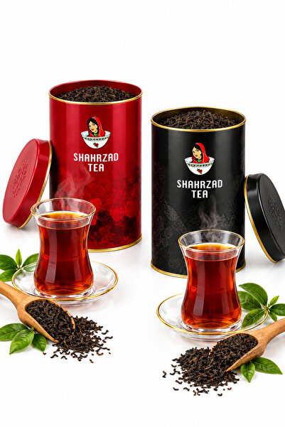 SHAHRZAD İkili Teneke İran Çayı (500 gr Kokulu ve 500 gr Kokusuz)