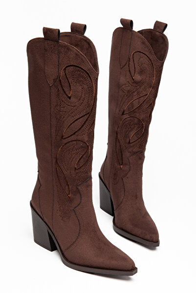 MS SUGAR SHOES Cizme de cowboy pentru femei, cu vârf ascuțit, cu broderie, cu...