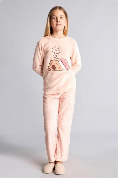DeFacto 2 Piece Set Plush Girl Child (26 Wn)
