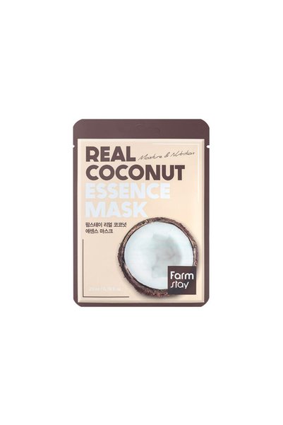 Farmstay Mască de față Farm Stay Real Coconut Essence Mask, cu esență de nucă...