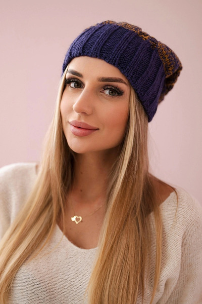 Kesi Căciulă de iarnă din fleece, mov-ștergănos, pentru femei, cu pompon
