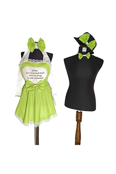 OEM Set dezgatit mireasa si mire 4 piese, sort personalizat, esarfa, palarie,...