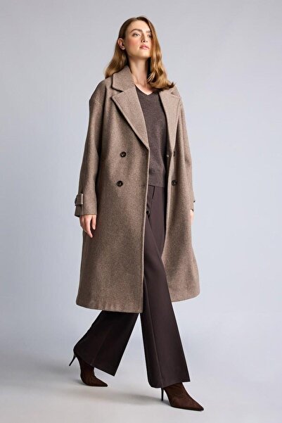 DeFacto Regular Fit Double-Breasted Cashmere Coat (26 Wn)
