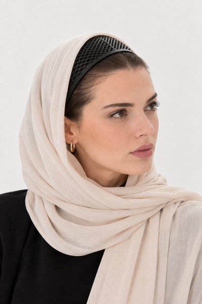 Loggia Non-Slip Silicone Crown Bonnet - Scarf Shawl Anti-Slip - Black