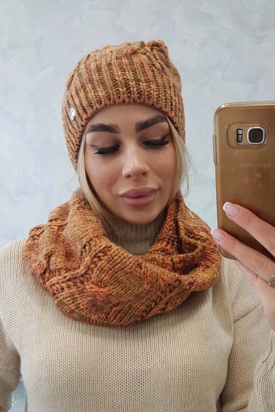 Kesi Set de damă din fleece, în nuanțe de kaki deschis și muștar, călduros și...
