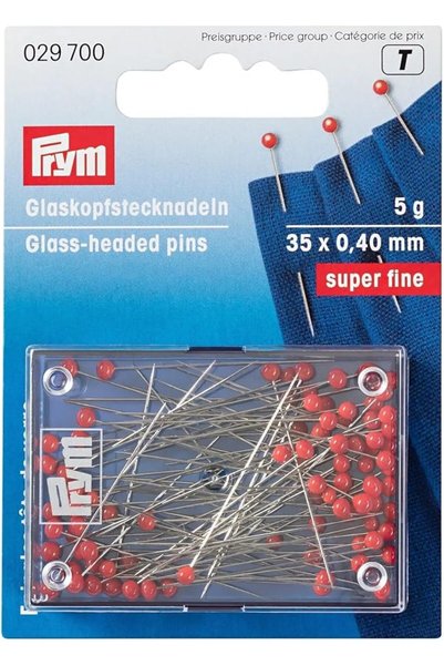 Prym دبابيس رأسية، حمراء، مقاس واحد