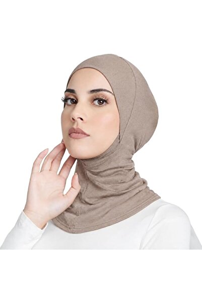 Generic حجاب فوري للنساء، وشاح أسود مرن، غطاء رأس كامل أنيق مع قبعة داخلية
