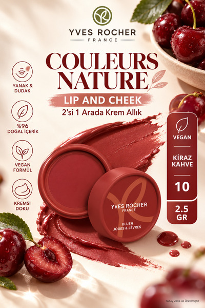 Yves Rocher Dudak Ve Yanak İçin E Vitaminli Krem Allık - Doğal Bitişli 2'si 1...