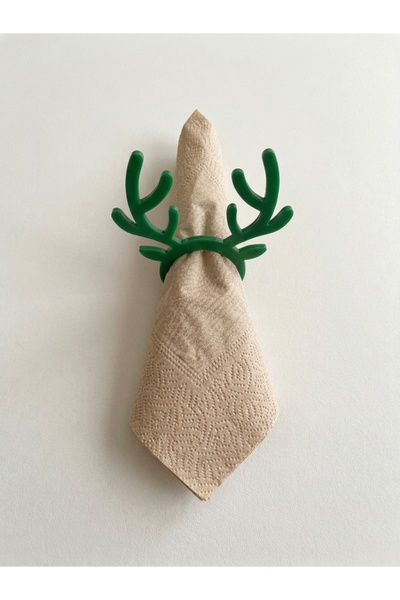 E&TDESING Christmas Themed Reindeer Antler Napkin Ring / Napkin Holder - Deco...