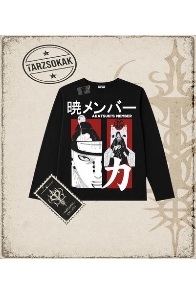 Tarzsokak Naruto Anime Printed Long Sleeve