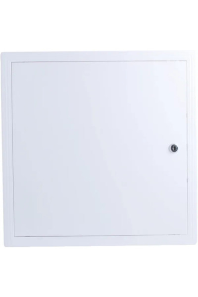 Flamex Бяла метална вратичка за достъп до комин, 14x14 см, със заключване