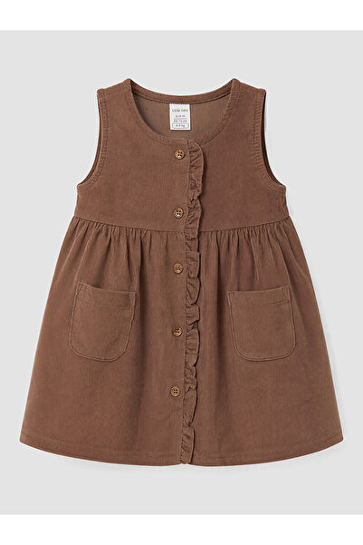 LC Waikiki Rmz Gi̇yi̇m Farkliyla Ruffled Baby Girl Velvet Dress