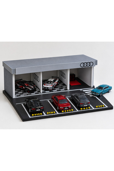 ude desing 3d Kişiye Özel 1:64 Ölçekli Model Araç Garajı ve Otopark – Dekorat...