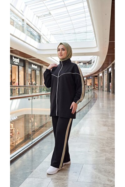 Wovi Moda طقم بدلة رياضية نسائية مريحة وفضفاضة