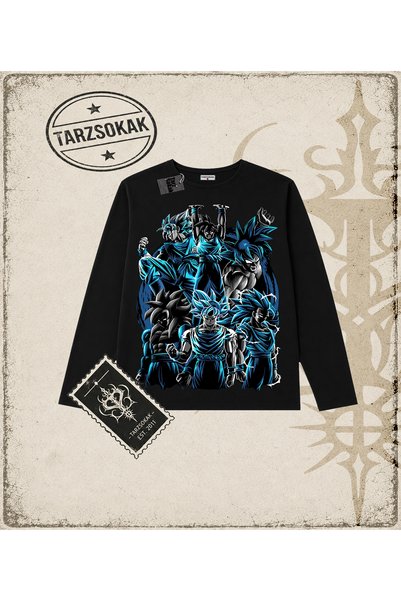 Tarzsokak Dragon Ball Anime Printed Long Sleeve