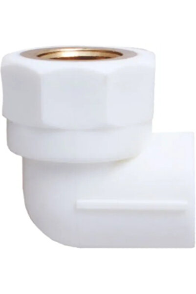 Flamex Cot PPR 90° cu filet interior (F) 3/4", Ø20 mm, insert alamă