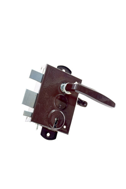 Flamex Peasant applied lock, right, with handle and key,