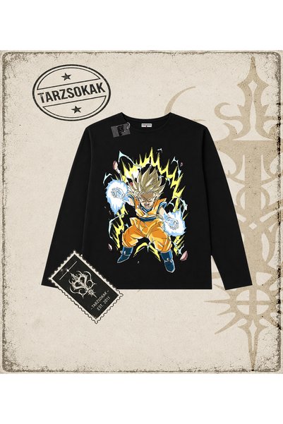 Tarzsokak Dragon Ball Anime Printed Long Sleeve