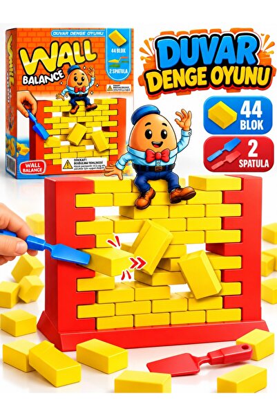a v d a Duvar Denge Oyunu – 44 Parça Blok – Spatula ile Blok Çıkarma ve Denge...