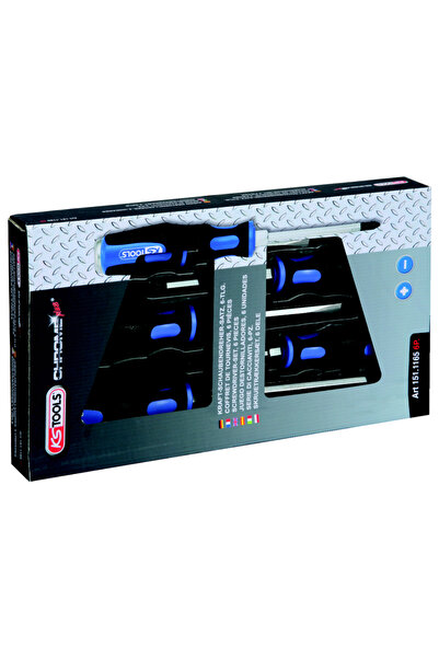 KS Tools Set de șurubelnițe ERGOTORQUE max cu husă, 6 piese, P