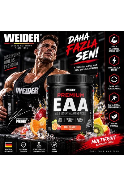 Weider Premium EAA Amino Acid All 9 Essential Amino acid 325 Gr - Multifruit