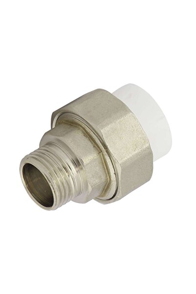 Flamex Racord olandez PPR, D32 mm x 1 ", filet exterior, alb