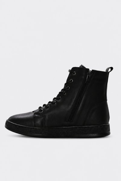 FAST STEP Genuine Leather Black Women's Classic Boots 399Sza6064