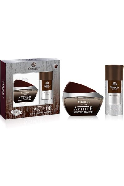 YARDLEY London Arthur عطر للرجال EDT 100 ورذاذ للجسم 150 مل - عبوة هدايا