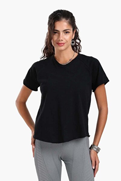 CARINA Karina Plain Cotton T-Shirt - Black