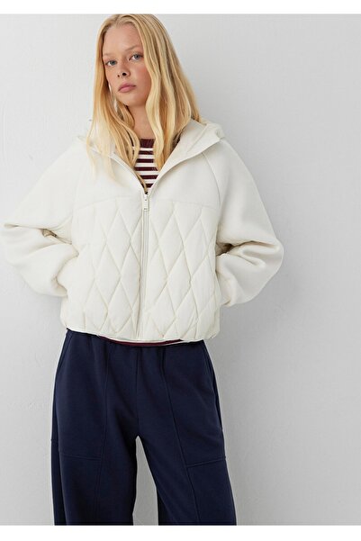 Mavi Sabit Hooded Oversized (Wide Cut) Stretchy Women's Coat.