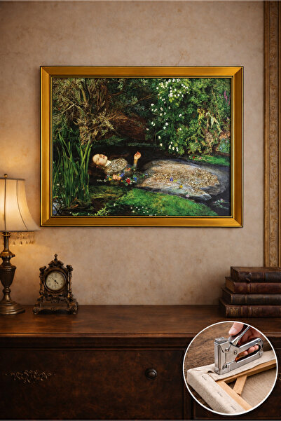 ART OF LEGACY John Everett Millais (Ophelia 1851-1852) Çerçeveli Klasik Vinta...