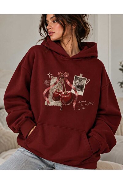 COHERENT Unisex Erkek/Kadın EVERCERY Renkli Özel Baskılı Pamuklu Oversize Kap...
