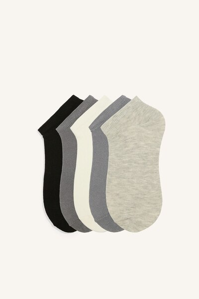 DeFacto 5-Pack Cotton Medium Booties Socks for Boys I2966A8Ns