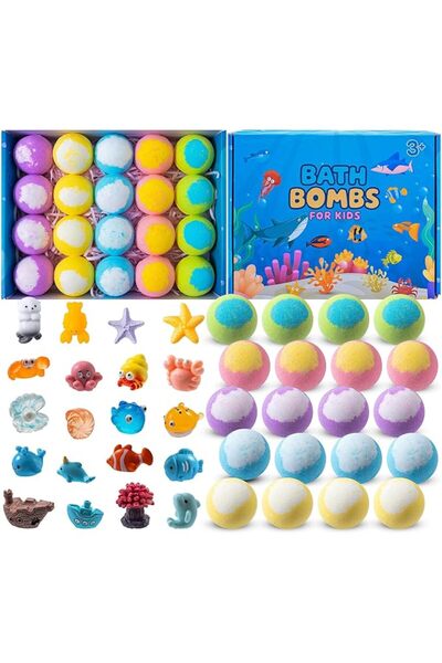 Beauenty Bath Bombs for Kids,20 Pack Bath Bombs with Surprise Toys Inside for...